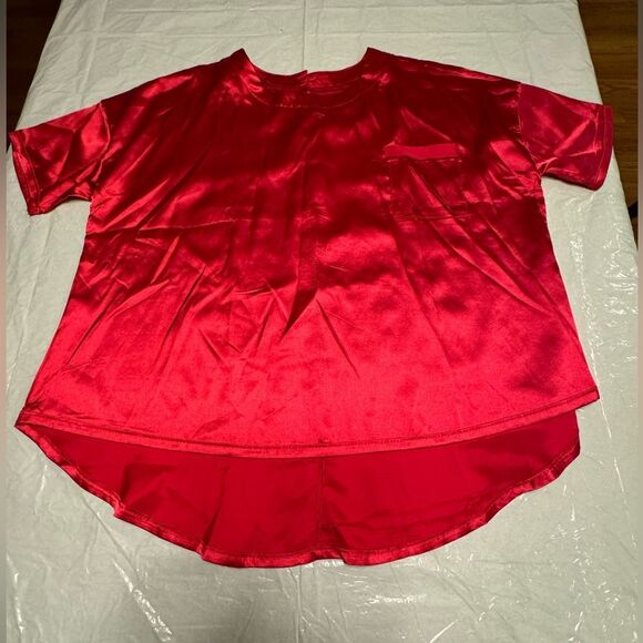 NWOT Pajama Short Set Color Red Size Small - Picture 2 of 12